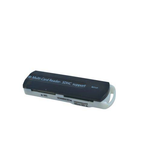 Leitor de Cartão Multi Card USB MS/SD/Mini SD/Micro SD - Preto