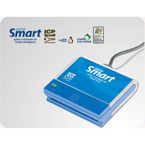 Leitor de Certificado Digital Smart Card Pertosmart PS 1000 USB