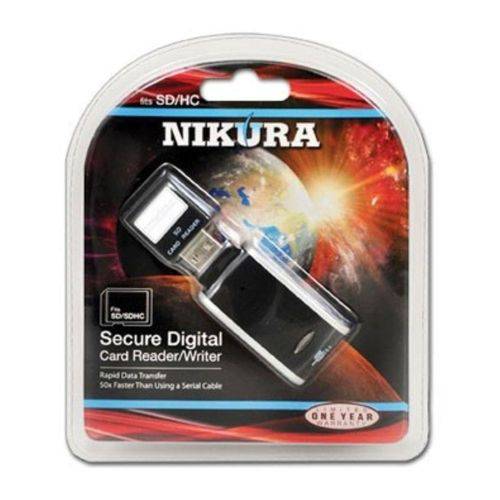 Leitor e Gravador de Cartão de Memória Sd/Sdhc Via USB 2.0 - Nikura