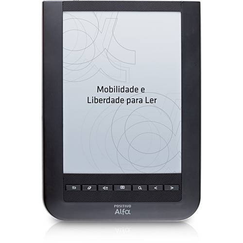 Leitor Eletrônico de Livros Positivo Alfa C/ 2GB de Memória Interna, Wi-Fi e Tela Touchscreen 6" - Positivo