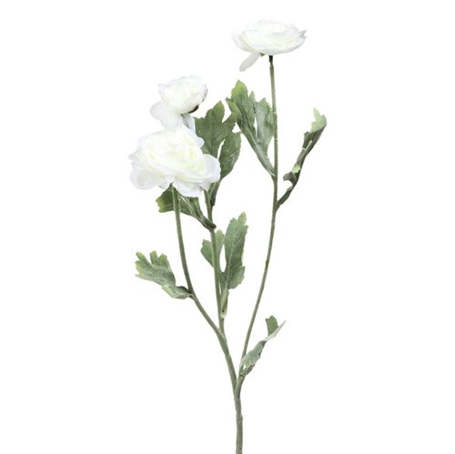 Lelly Flor Mini Ranunculus Branco/verde