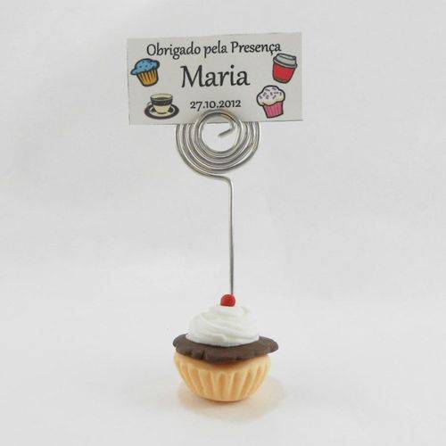 Lembrancinha de Chá de Cozinha Porta Recado Cupcake Pequeno C/ 10