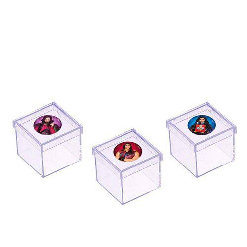Lembrancinha Mini Caixa de Acrilico Descendentes 10 Unidades