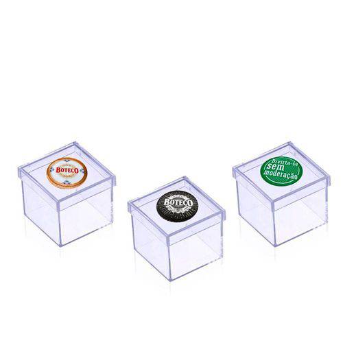 Lembrancinha Mini Caixa de Acrilico Festa Boteco 10 Unidades