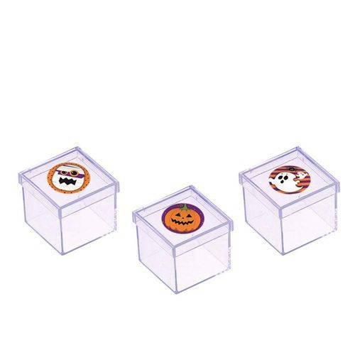 Lembrancinha Mini Caixa de Acrilico Halloween 10 Unidades