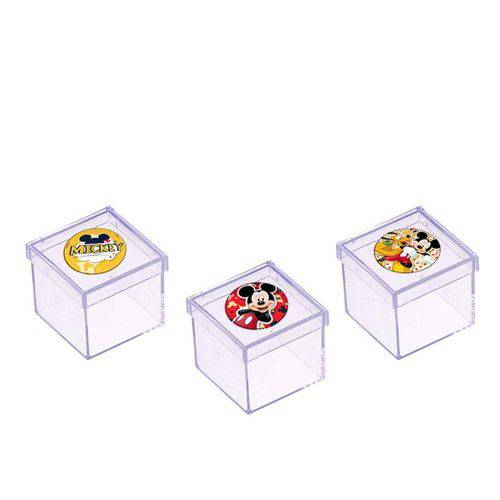 Lembrancinha Mini Caixa de Acrilico Mickey Classico 10 Unidades