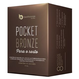 Lenço Autobronzeador para o Rosto Best Bronze Pocket Bronze 10 Sachês