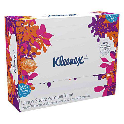 Lenço de Papel Kleenex Caixa 100 Lenços Duplos