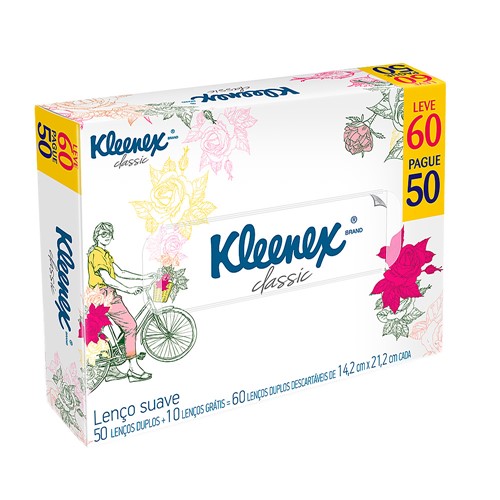 Lenço de Papel Kleenex Embalagens Sortidas Leve 60 Pague 50