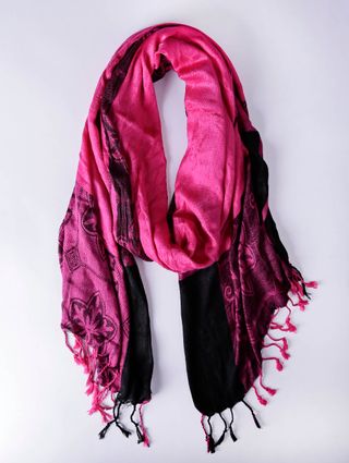 Lenço Feminino Rosa Pink/preto