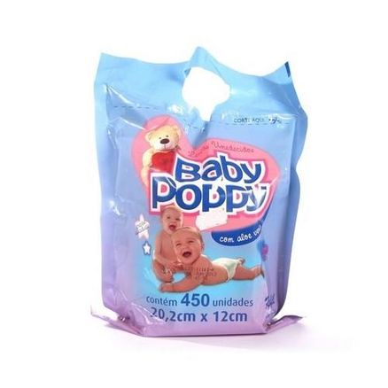 Lenço Umedecido Baby Poppy Refil 450 Unidades