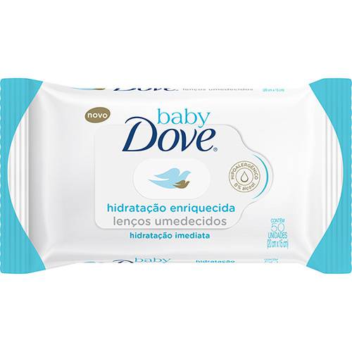 Lenço Umedecido Dove Baby Hidratação Enriquecida - 50 Unidades