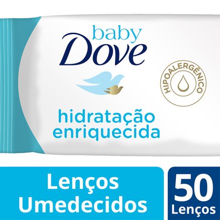 Lenço Umedecido Dove Baby Hidratação Enriquecida 50 Unidades