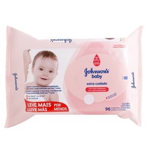 Lenços Johnson's Baby Extra Cuidado Grande de Limpeza 96un