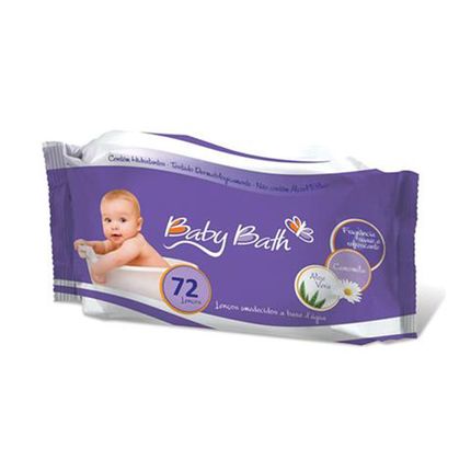 Lenços Umedecidos com 72 Lenços (0m+) - Baby Bath