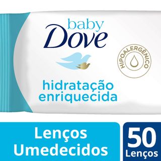 Lenços Umedecidos Dove Baby Wipes Hidratação Enriquecida 50un