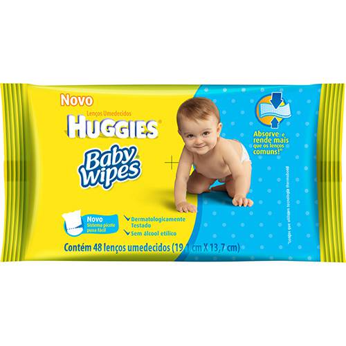 Lenços Umedecidos Huggies Baby Wipes 48 Unidades