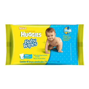 Lenços Umedecidos Huggies Baby Wipes C/ 48 Unidades