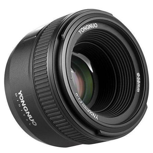 Lente para Câmeras Nikon Yongnuo YN50mm F1.8 de 50mm com Abertura de Diafragma F/1.8