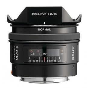 Lente Sony 16mm F/2.8 Fisheye A-Mount (SAL16F28)
