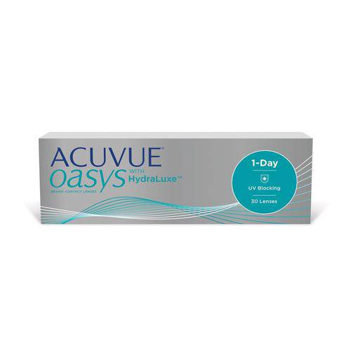 Lentes de Contato Acuvue Oasys 1-Day com HydraLuxe - +0.50