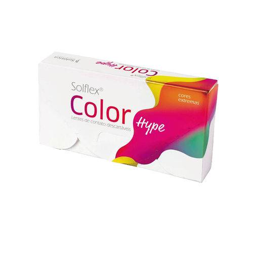 Lentes de Contato Colorida Solflex Color Hype Amarela Branca Ice Vermelha - Uso Mensal - Sem Grau - Solótica