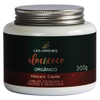 Les Arômes Aloe e Coco Orgânico Amazônia - Máscara Capilar 300g