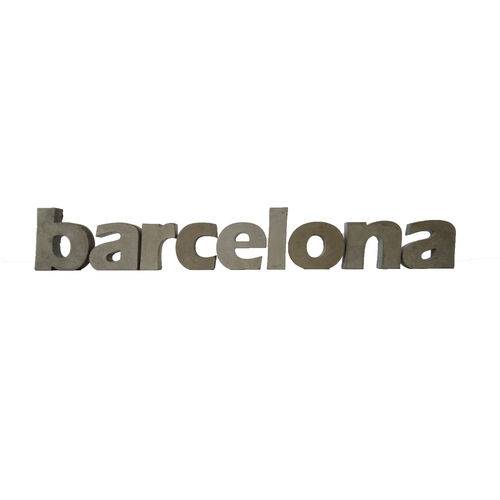 Letra Decorativa Concreto Nome Cidade Barcelona