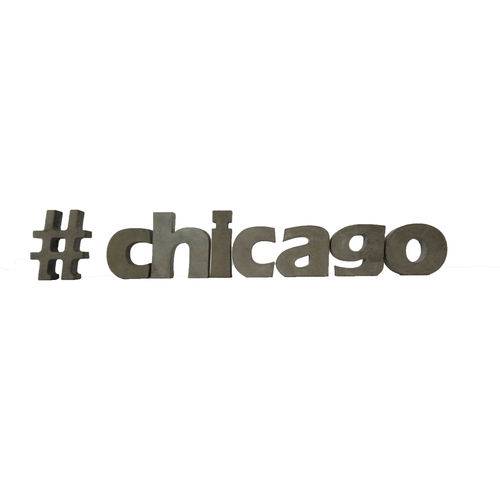 Letra Decorativa Concreto Nome Cidade Chicago Hashtag