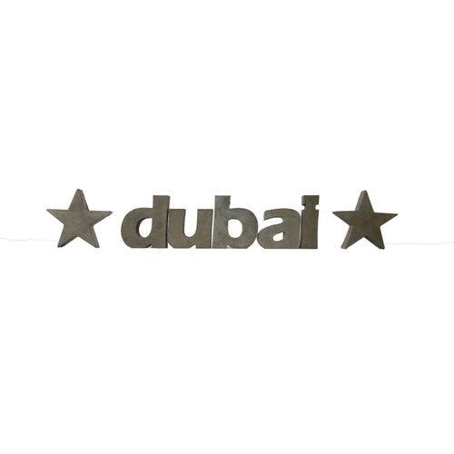 Letra Decorativa Concreto Nome Cidade Dubai Estrela