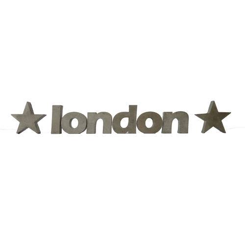 Letra Decorativa Concreto Nome Cidade London Estrela