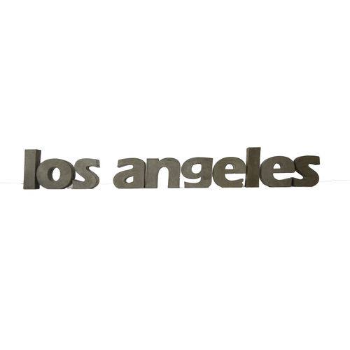 Letra Decorativa Concreto Nome Cidade Los Angeles