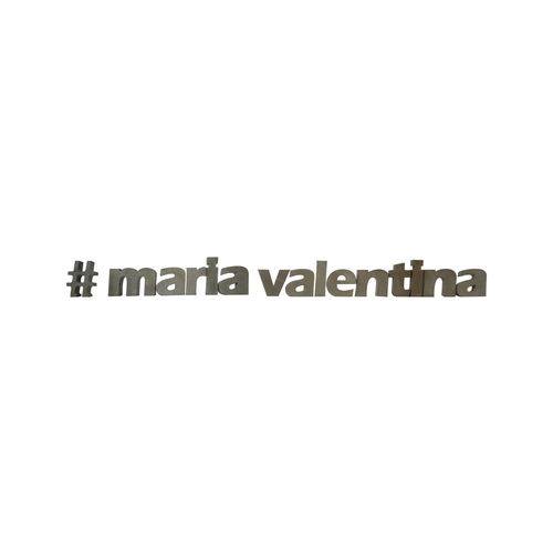 Letra Decorativa Concreto Nome Maria Valentina Hashtag