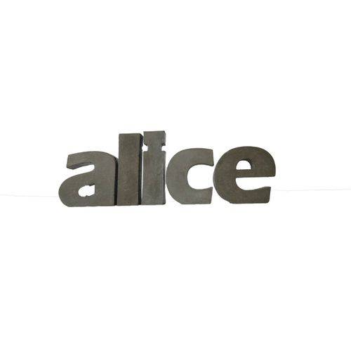 Letra Decorativa Concreto Nome Palavra Alice