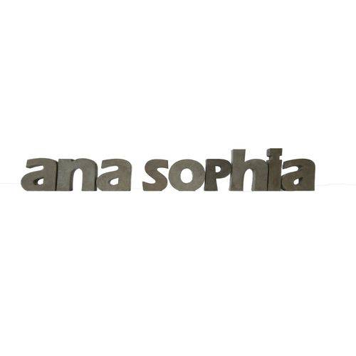 Letra Decorativa Concreto Nome Palavra Ana Sophia