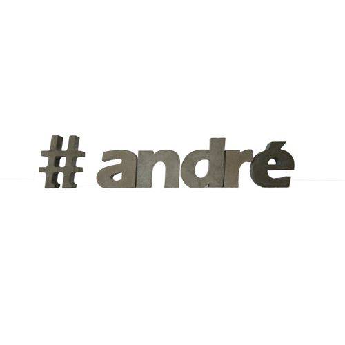 Letra Decorativa Concreto Nome Palavra André Hashtag