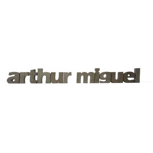 Letra Decorativa Concreto Nome Palavra Arthur Miguel
