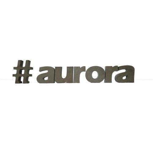 Letra Decorativa Concreto Nome Palavra Aurora Hashtag