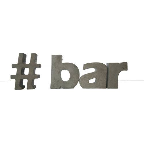 Letra Decorativa Concreto Nome Palavra Bar Hashtag