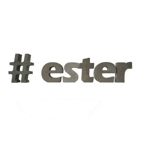 Letra Decorativa Concreto Nome Palavra Ester Hashtag