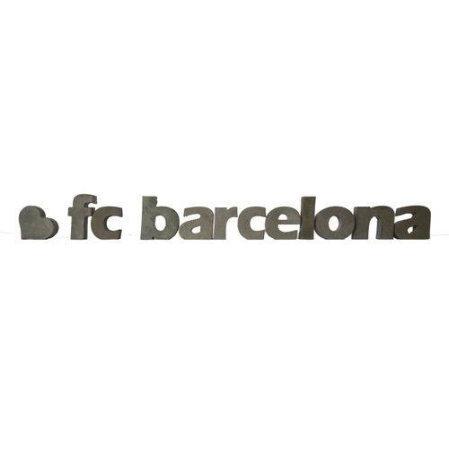 Letra Decorativa Concreto Nome Palavra Fc Barcelona Coração