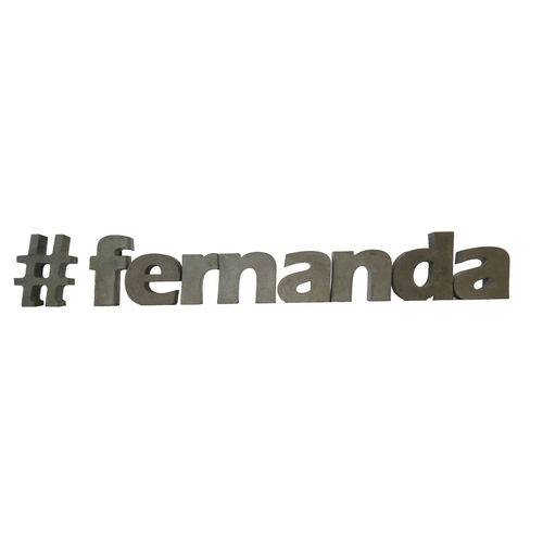 Letra Decorativa Concreto Nome Palavra Fernanda Hashtag