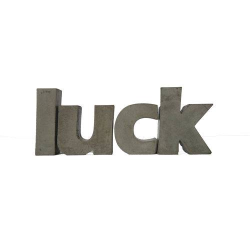Letra Decorativa Concreto Nome Palavra Luck