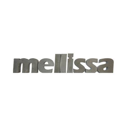Letra Decorativa Concreto Nome Palavra Melissa