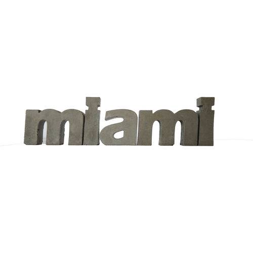 Letra Decorativa Concreto Nome Palavra Miami