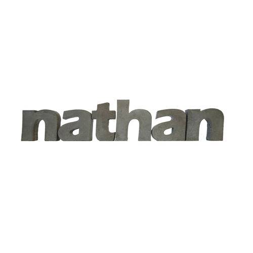 Letra Decorativa Concreto Nome Palavra Nathan
