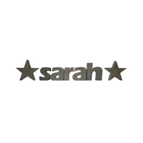 Letra Decorativa Concreto Nome Palavra Sarah Estrela