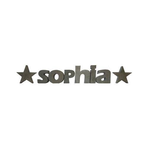Letra Decorativa Concreto Nome Palavra Sophia Estrela