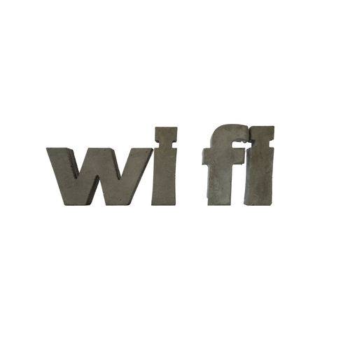Letra Decorativa Concreto Nome Palavra Wi Fi