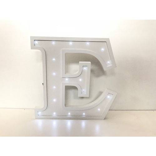 Letra Decorativa 3D em MDF Luminosa LETRA e